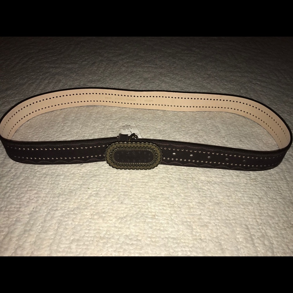 LOFT brown suede belt
